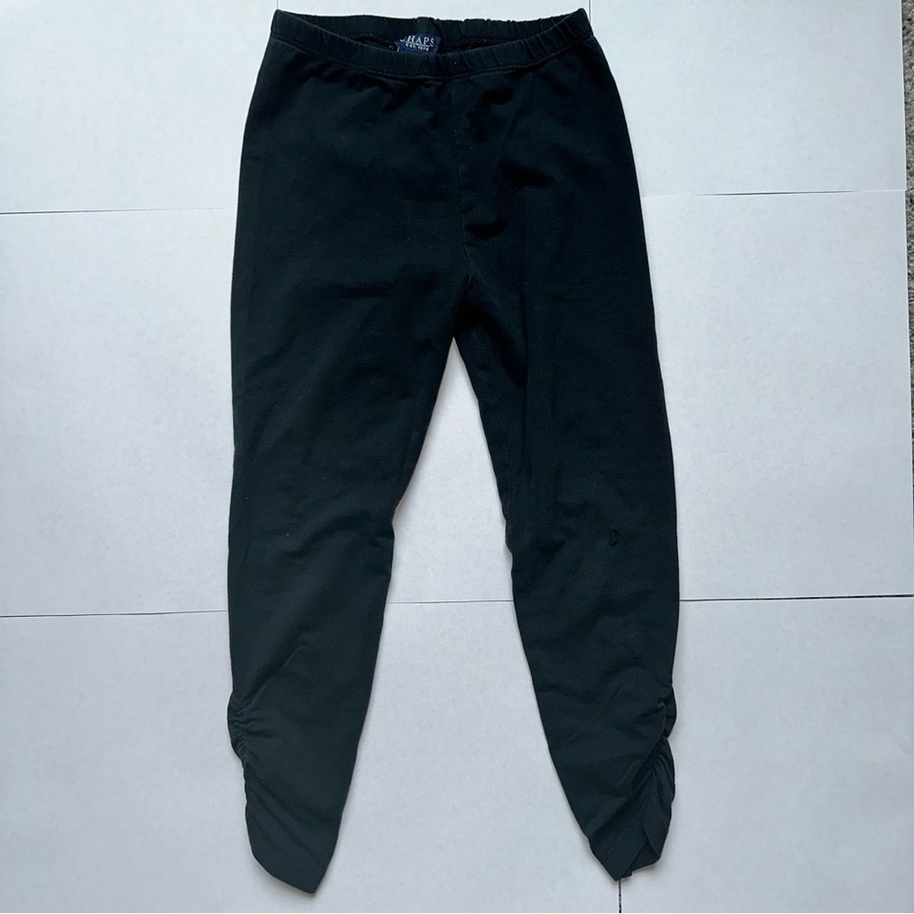 Chaps girl’s Black Joggers Leggings 6X 95% cotton 5% elastane